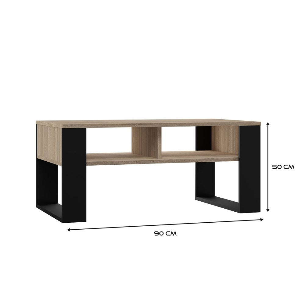 COUCHTISCH MODERN 2P SCHWARZES BEIN