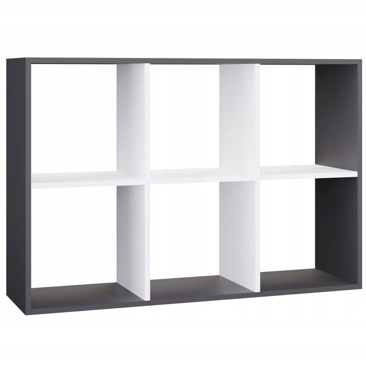 REGALE MALAX 2X3 | 6 FÄCHER ANTHRAZIT/WEISS | 110X75X30 CM | KINDERZIMMER