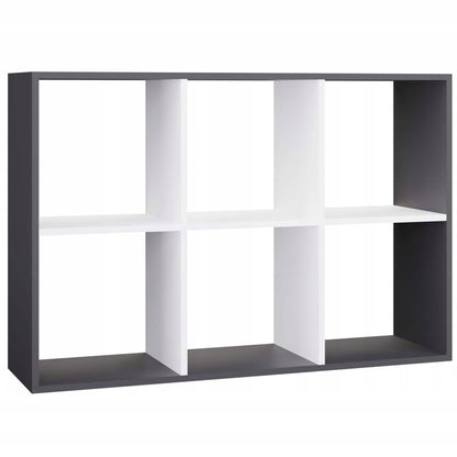 REGALE MALAX 2X3 | 6 FÄCHER ANTHRAZIT/WEISS | 110X75X30 CM | KINDERZIMMER