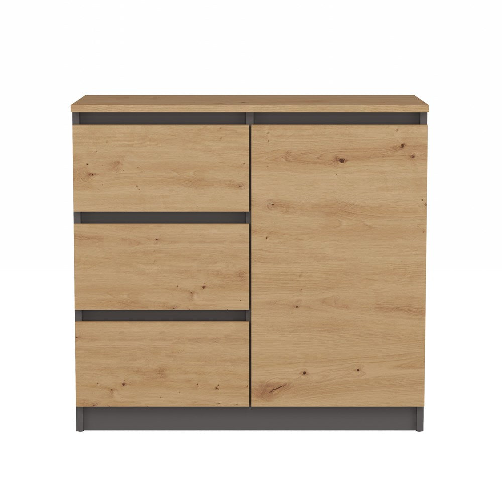 KOMMODE 1 TÜREN 3 SCHUBLADEN